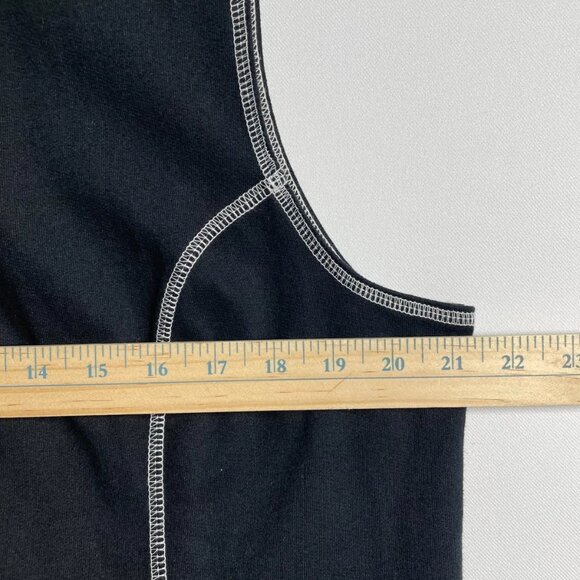 Quacker Factory Womens Black French Terry Zip Front Rhinestone Vest Size Large - Picture 5 of 6